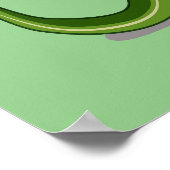 Illustratie van een brontosaurus die Maracas speel Poster (Hoek)