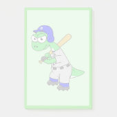 Illustratie van een brontosaurus-honkbalspeler. post-it® notes (Voorkant)