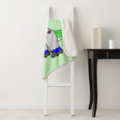 Illustratie van een brontosaurus-honkbalspeler. sherpa deken (In situ)