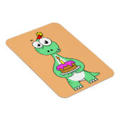 Illustratie van een brontosaurus met verjaardagsta magneet (Rechterzijde)