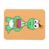 Illustratie van een brontosaurus met verjaardagsta magneet (Horizontaal)