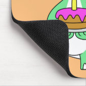 Illustratie van een brontosaurus met verjaardagsta muismat (Hoek)