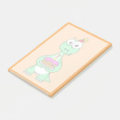 Illustratie van een brontosaurus met verjaardagsta post-it® notes (Schuin)