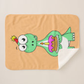 Illustratie van een brontosaurus met verjaardagsta sherpa deken (Voorkant (horizontaal))