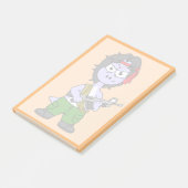 Illustratie van een brontosaurus verkleed als Ramb Post-it® Notes (Schuin)