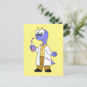 Illustratie van een brontosauruschemicus. briefkaart (Staand voorkant)