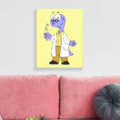 Illustratie van een brontosauruschemicus. canvas afdruk (Insitu (Woonkamer))