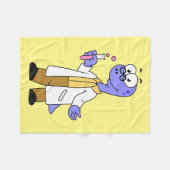 Illustratie van een brontosauruschemicus. fleece deken (Voorkant (Horizontaal))