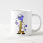 Illustratie van een brontosauruschemicus. grote koffiekop (Rechts)