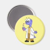 Illustratie van een brontosauruschemicus. magneet (Voorkant / Achterkant)