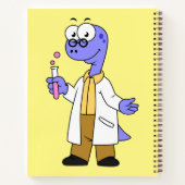 Illustratie van een brontosauruschemicus. notitieboek (Achterkant)
