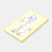 Illustratie van een brontosauruschemicus. post-it® notes (Schuin)