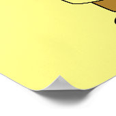 Illustratie van een brontosauruschemicus. poster (Hoek)