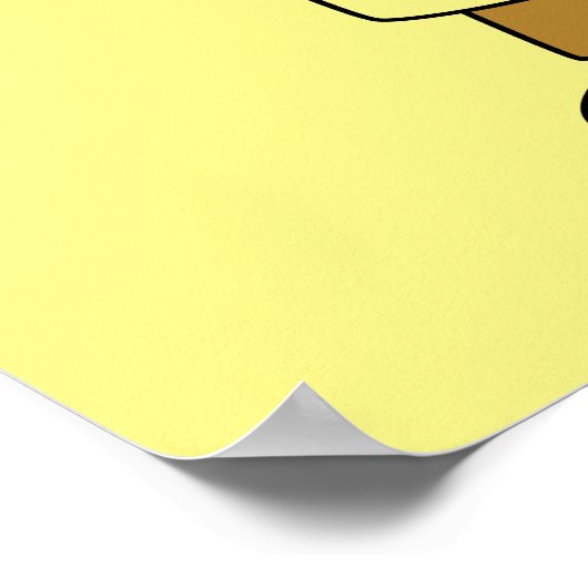 Illustratie van een brontosauruschemicus. poster (Hoek)