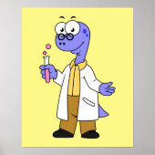 Illustratie van een brontosauruschemicus. poster (Voorkant)