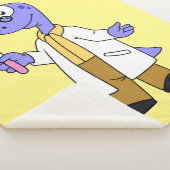 Illustratie van een brontosauruschemicus. sherpa deken (3/4)