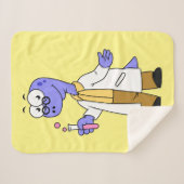 Illustratie van een brontosauruschemicus. sherpa deken (Voorkant (horizontaal))