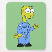 Illustratie van een brontosaurusmechanicus. muismat (Voorkant)