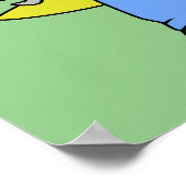 Illustratie van een brontosaurusmechanicus. poster (Hoek)