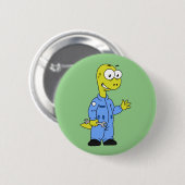 Illustratie van een brontosaurusmechanicus. ronde button 5,7 cm (Voorkant /achterkant)