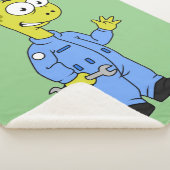 Illustratie van een brontosaurusmechanicus. sherpa deken (3/4)