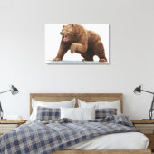 Illustratie van een bruin beer canvas afdruk (Insitu (Slaapkamer))