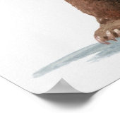 Illustratie van een bruin beer poster (Hoek)