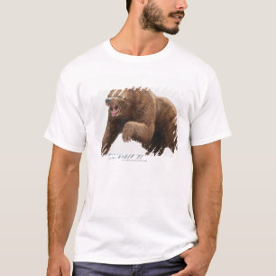 Illustratie van een bruin beer t-shirt