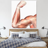 Illustratie van een buigzame arm met een menselijk canvas afdruk (Insitu (Slaapkamer))