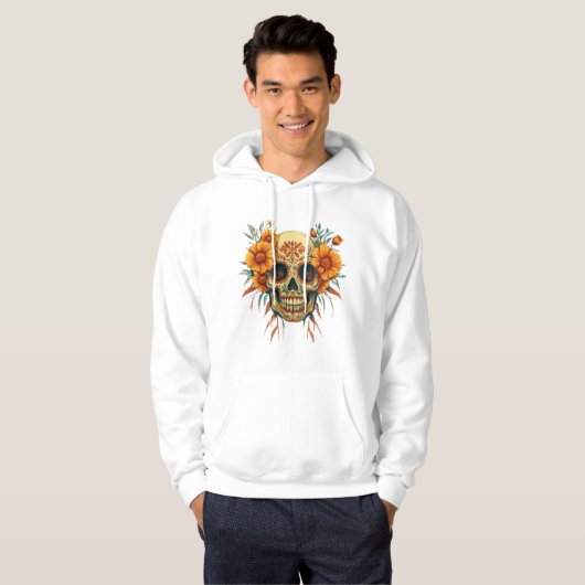 Illustratie van een Câne de Fête des Morts Hoodie (Voorkant volledig)