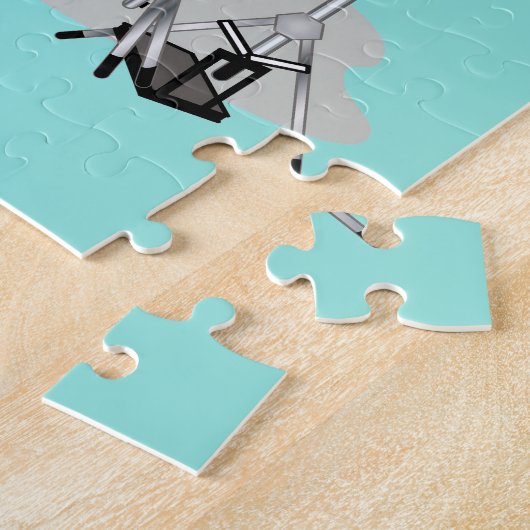 Illustratie van een chasmosaurus die de drums besp legpuzzel (Zijkant)