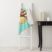 Illustratie van een chasmosaurus die de drums besp sherpa deken (In situ)