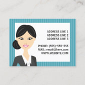 Illustratie van een computerbedrijf met zwart haar visitekaartje (Achterkant)