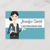 Illustratie van een computerbedrijf met zwart haar visitekaartje (Voorkant)