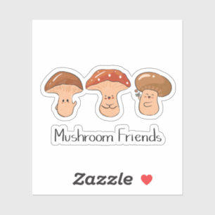 Illustratie van een cottagecore huisje met vriende sticker
