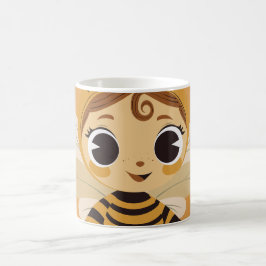 Illustratie van een Cute Kleine Hommel Meisje Kara Koffiemok