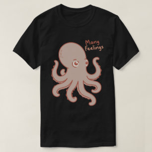 Illustratie van een Cute Octopus met Veel Gevoelen T-shirt