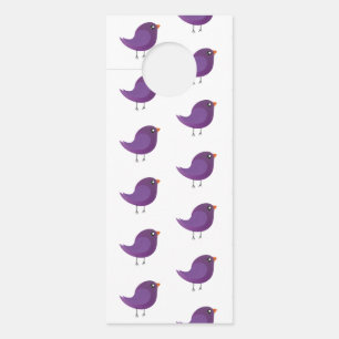 Illustratie van een Cute Paarse Kleine Vogel Deurhanger