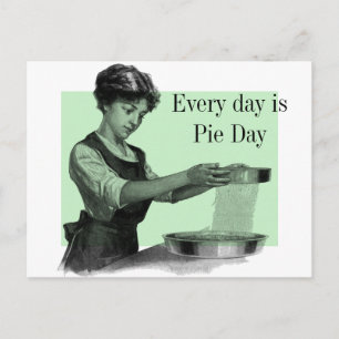 illustratie van een dame die bakken briefkaart