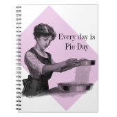  illustratie van een dame die bakken notitieboek (Voorkant)