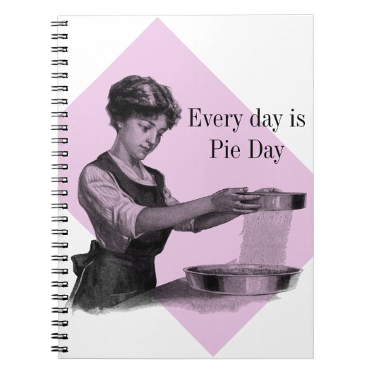  illustratie van een dame die bakken notitieboek (Voorkant)