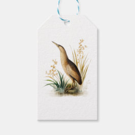 illustratie van een Euraziatische Bittern Cadeaulabel