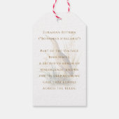 illustratie van een Euraziatische Bittern Gift Ta Cadeaulabel (Achterkant)