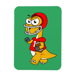 Illustratie van een Football van een brontosaurus. Magneet