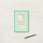 Illustratie van een Football van een brontosaurus. Post-it® Notes (Op bureau)