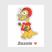 Illustratie van een Football van een brontosaurus. Sticker (Vel)