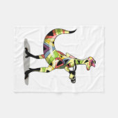 Illustratie van een fotograaf van Iguanodon. Fleece Deken (Voorkant (Horizontaal))