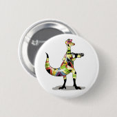 Illustratie van een fotograaf van Iguanodon. Ronde Button 5,7 Cm (Voorkant /achterkant)