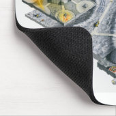 Illustratie van een futuristische basis op de maan muismat (Hoek)