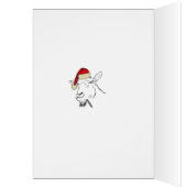 Illustratie van een geit met een kerstmuts  (Binnen (Links))
